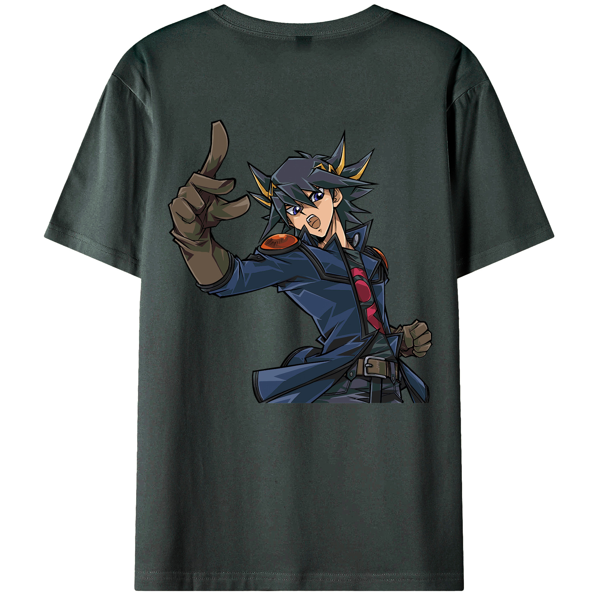 （画像用） 遊☆戯☆王 Yu-Gi-Oh! 綿100％ メンズ半袖Tシャツ（バックプリント） 通気性